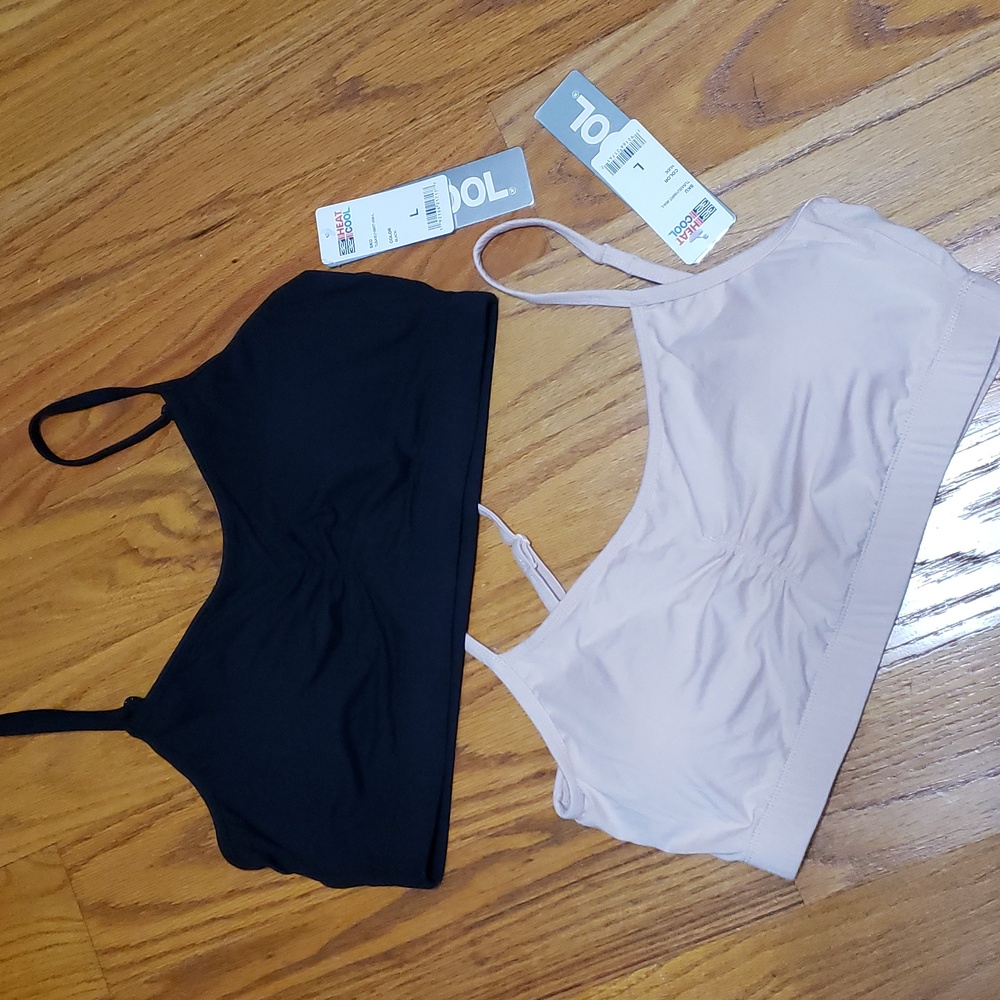 Lot of 2, BLACK and TAN 32 Degrees Bras NWT